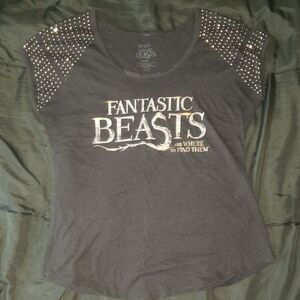 Official Warner Bros. Black Studded Fantastic Beasts Tee